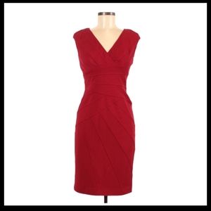 Adrianna Papell Red Bodycon Bondage Dress